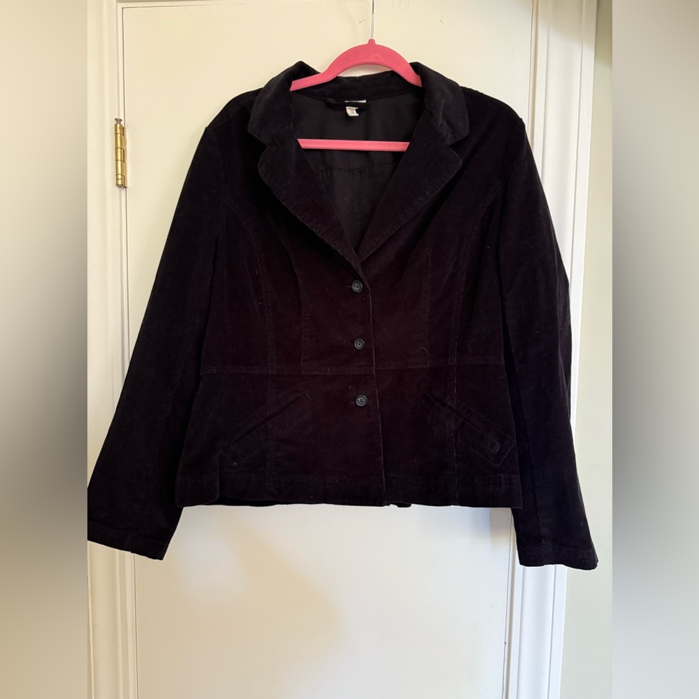 Vintage St. John's Bay Women's Black Corduroy Blazer